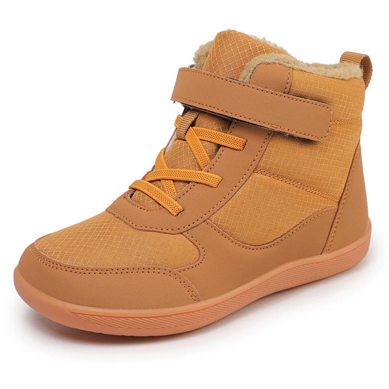 

Новые ботинки-босоножки с широким носком для девочек и мальчиков | Минималистичные водонепроницаемые зимние ботинки до щиколотки для маленьких детей/подростков | Зимние ботинки 25