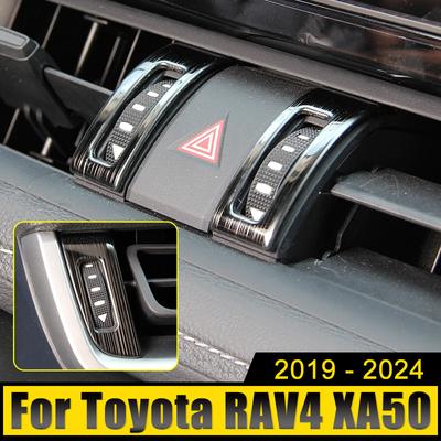 Nerezové Kryty Mřížky Výdechu Klimatizace Středového Panelu pro Toyota RAV4 XA50 2019-2021 2022 2023 2024