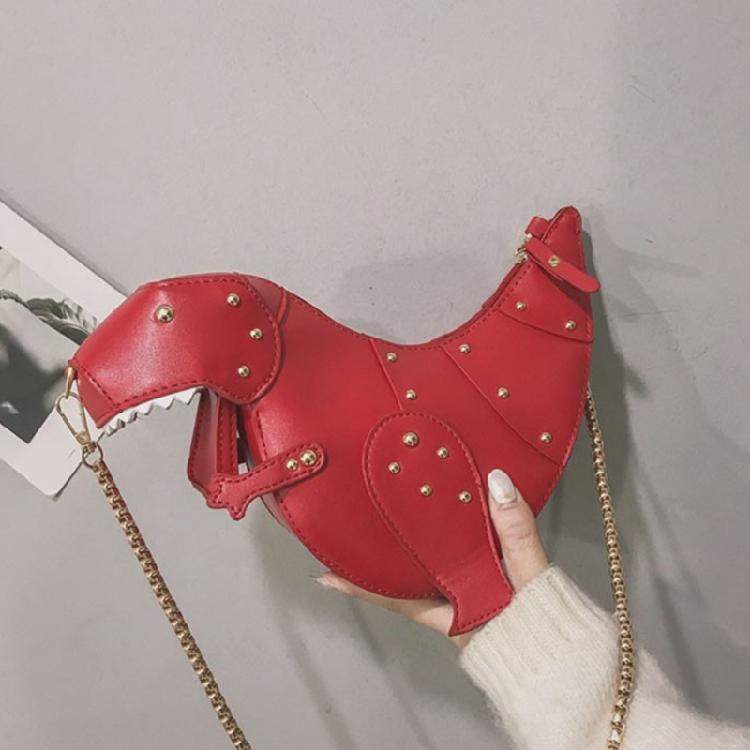 Chic PU Dinosaur Handbag Shoulder Bags Lightweight Crossbody Bag for Girls