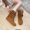 Autumn and winter short boots versatile 2025 commuter pile fashion women's boots new retro trendy fashion boots Martin boots simple