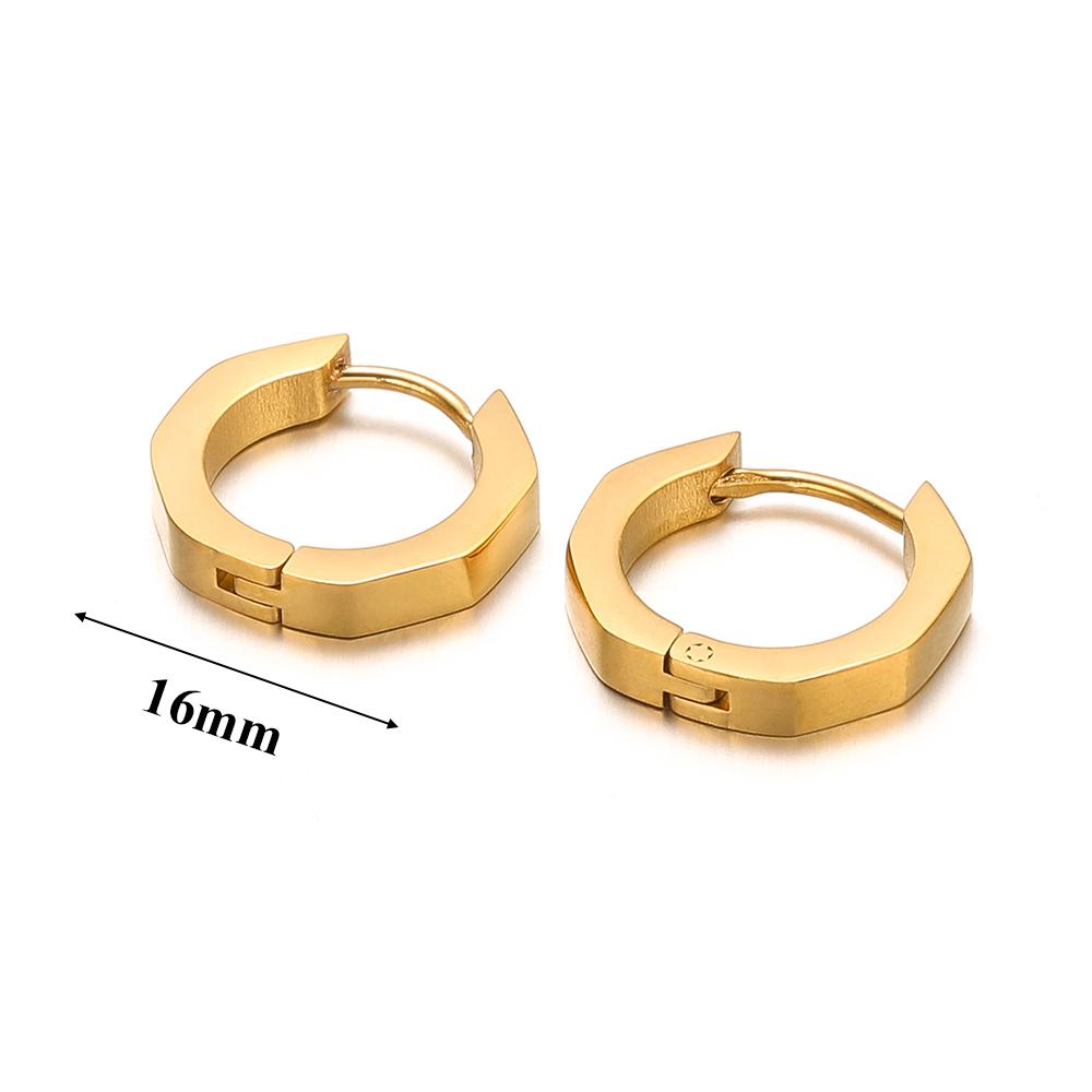 Edelstahl Creolen Dreieck Unisex Punk Rock Ohr Quadratisches Ohrring Geschenk Hiphop Geschenk Huggie Modeschmuck Großhandel