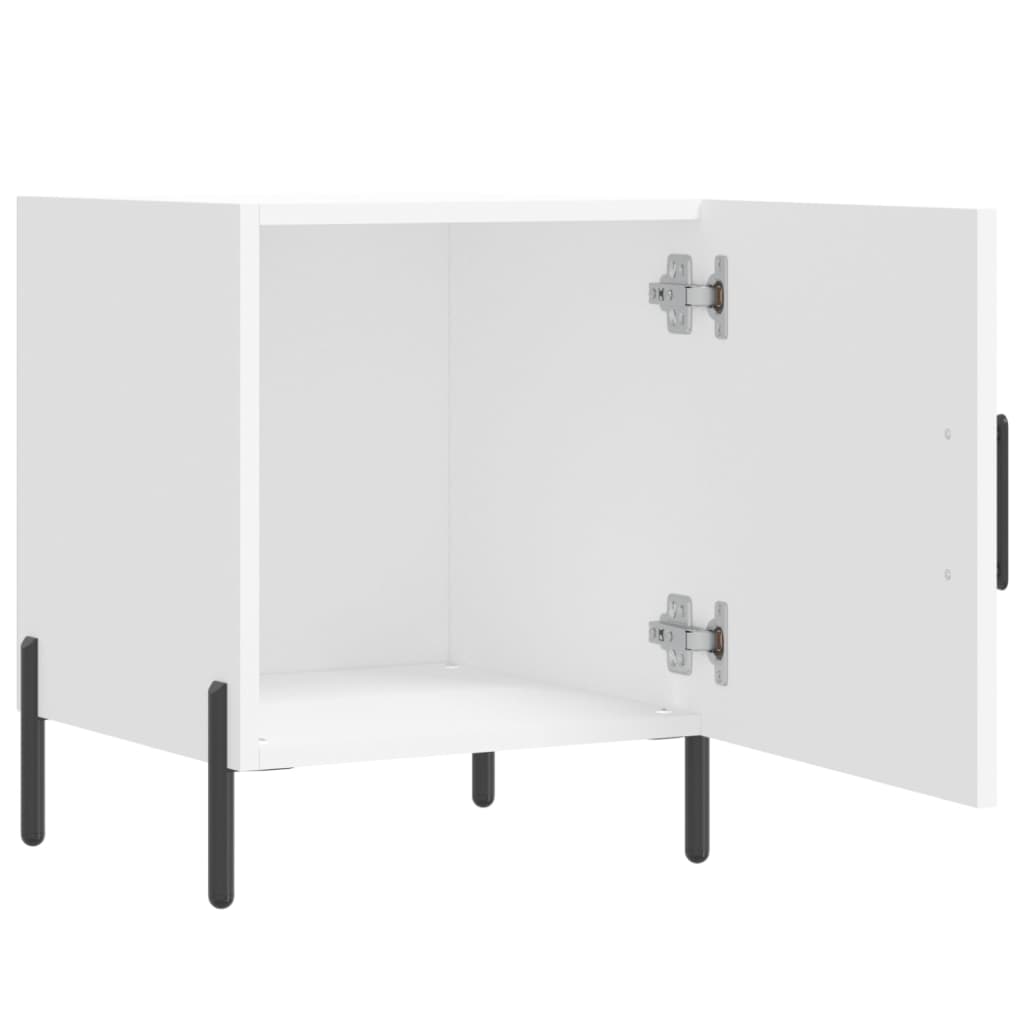 Nightstand White 40x40x50 Cm Particleboard