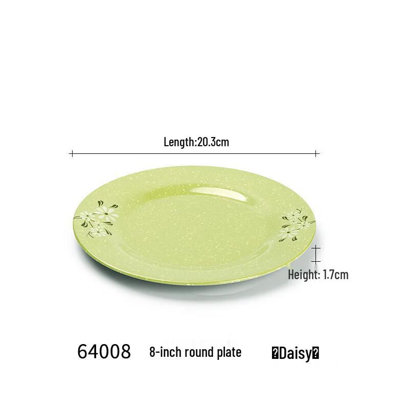 Меламиновые тарелки, имитирующие фарфор, 8-дюймовые, мелкие, круглые (5-Pack)