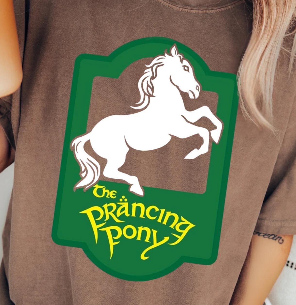 Prancing Pony Logo T-shirt | Middle-earth Fantasy Tee, LotR inspired Shirt S