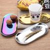 Household Table Supplies 1Pcs Metal Tray Gold Stainless Steel Storage Trays Decorative Ornaments Creative Furnishings Home Decor