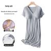 Modern Mom Summer Thin Nursing Nightgown with Chest Pads