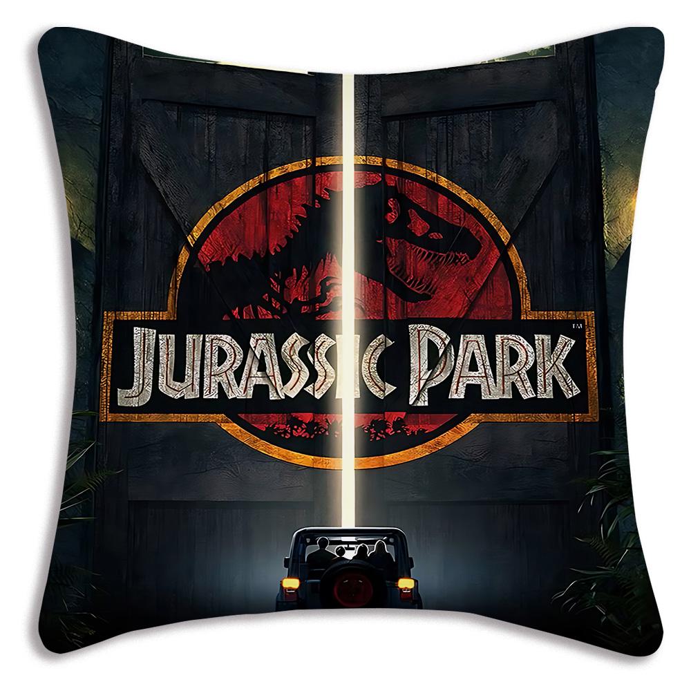 Cute Dinosaur Jurassic P-Park Pillow Covers Cartoon Sofa Decorative Home Double-sided Printing Short Plush Cute Cushion Cover