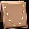 Stainless Steel Necklaces Romantic Hearts Choker Chain Temperament Elegant Kpop Exquisite Fashion Necklace For Women Zircon