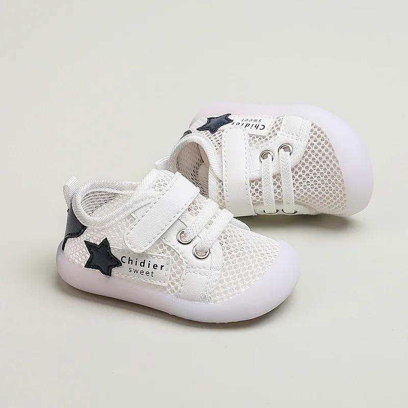 Kids Shoes Boys Girls Breathable Soft Bottom Casual Shoes Breathable Mesh Anti-slip Wearable Toddler Baby Shoes
