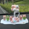 Creative Pig Car Figurine: Center Console & Office Decor