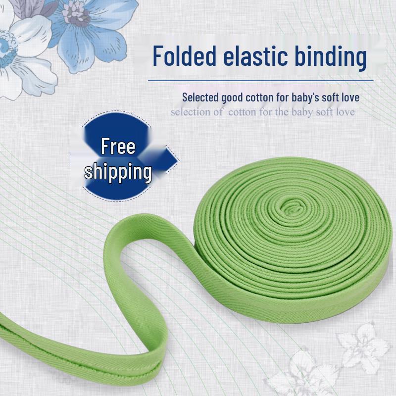 Elastic Cotton Knit Piping Tape for Baby Clothes and No-Iron Decoration