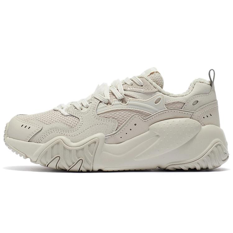 

Li Ning Cat Paw Lite Fleece lined Slip Resistant, Abrasion Resistant, Thermal Low top Running Shoes Women s Oats Gray AGCR230-2 36
