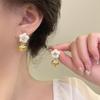 Mori Love Ear Clips Without Ear Piercings Design Niche High-end Flower Stud Earrings Simple Fashion Sweet Temperament Earrings