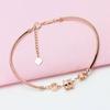 Rose-Plated Imitation 585 Purple Gold Small Waist Bracelet, Color Gold Versatile And Shiny Temperament Jewelry.