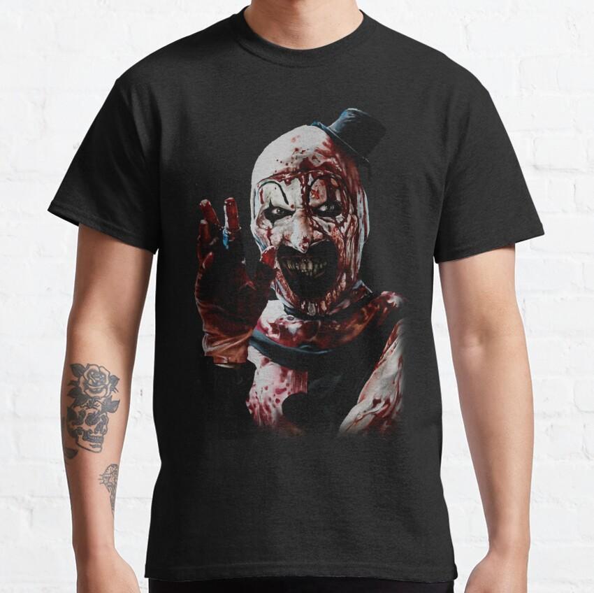 More Then Awesome Terrifier Movie Horror Art The Clown Scary Film 1For Halloween Gift Clothing Cotton Printed TShirt Plus Size S