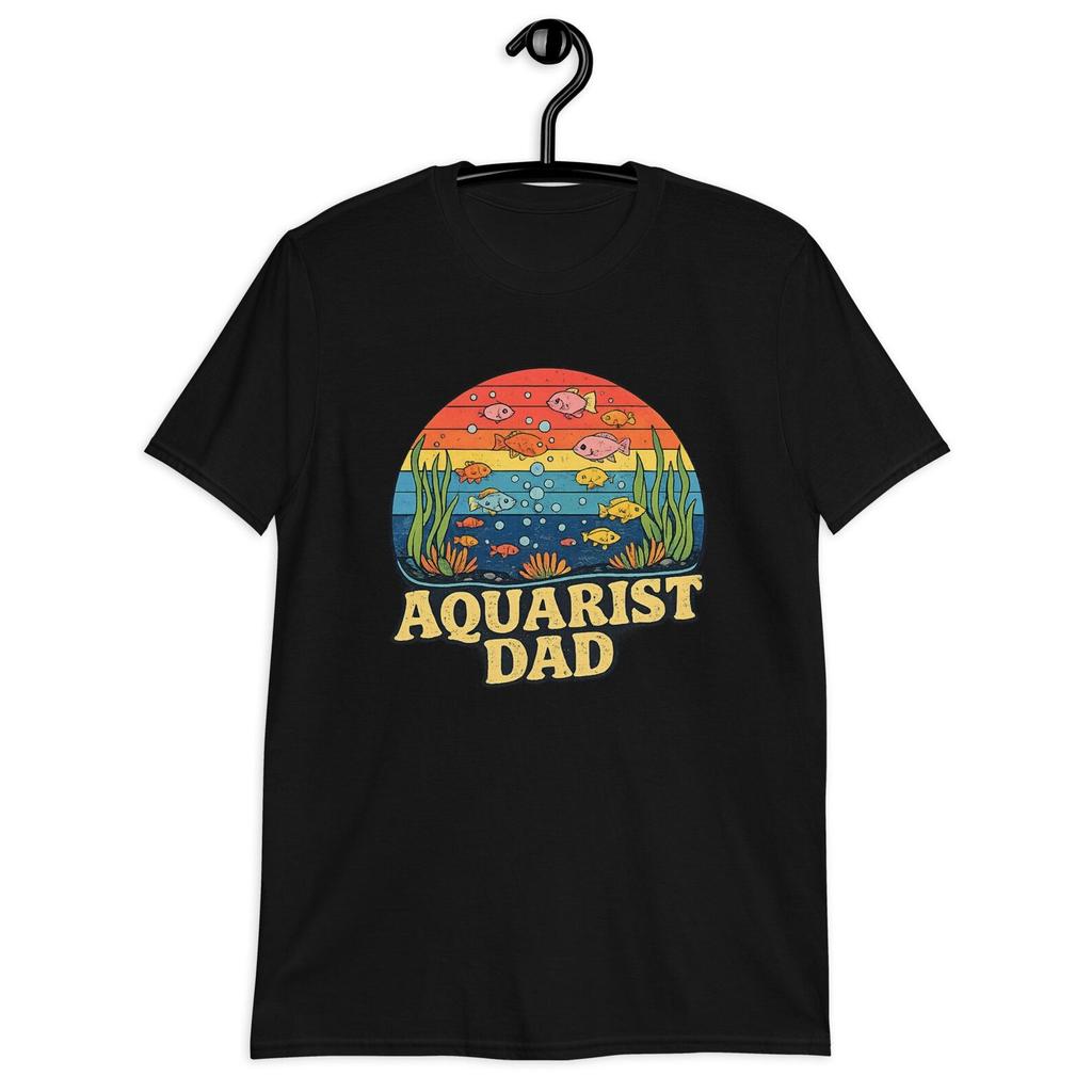 Retro Aquarist Dad Shirt, Vintage Fish Tank Graphic Tee