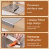 Stainless Steel Kitchen Cutting Board Non-Slip Easy Clean Metal Cutting Board For Home Restaurant Counter Meal Prep Food Meat