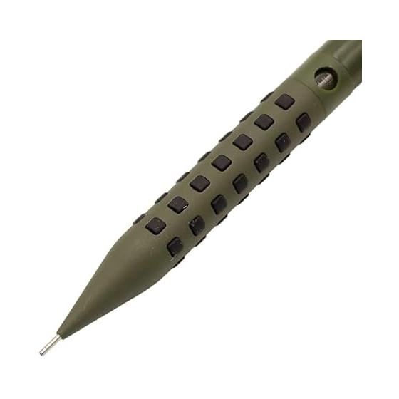 Pentel Smash 0.5mm Mechanical Pencil, Military Green (Q1005-MDKS) - Non-slip Rubber Grip, Clear Lead Hardness Indicator, Large Rubber Knock,