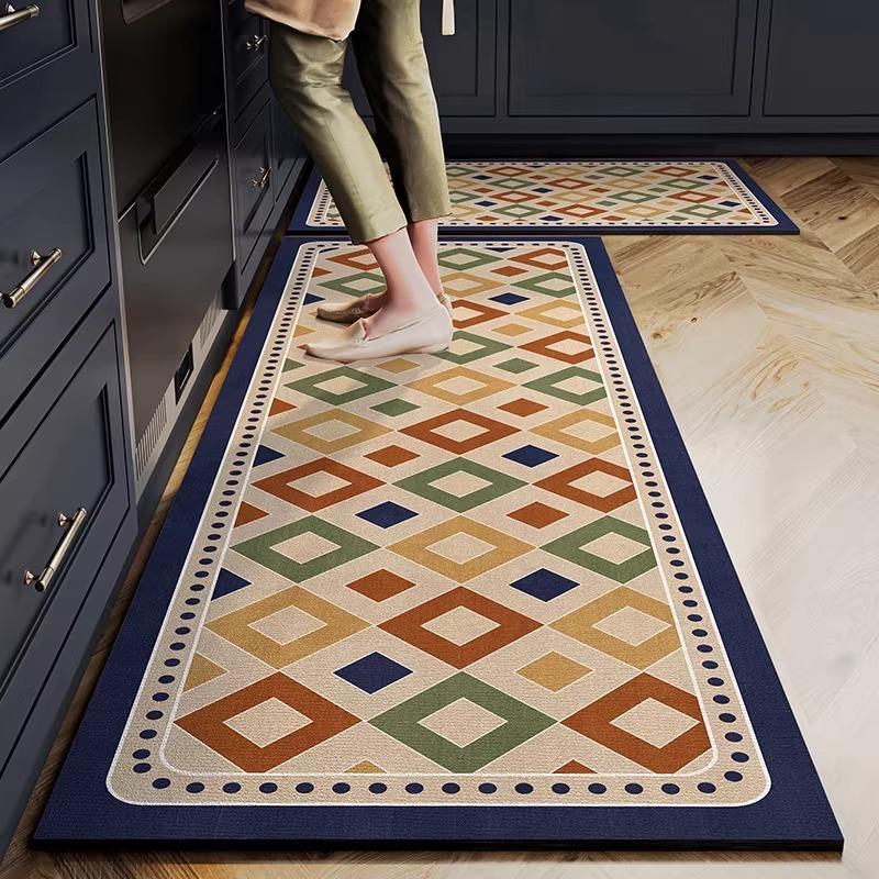 Kitchen Rug Long Carpet Absorbent Rug Non-slip Floor Mat American Style High-end Carpets Diatom Mud Mats Home Decoration Rugs
