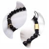 Tourmaline Obsidian Black Lucky Stone Bracelet On a String, Adjustable