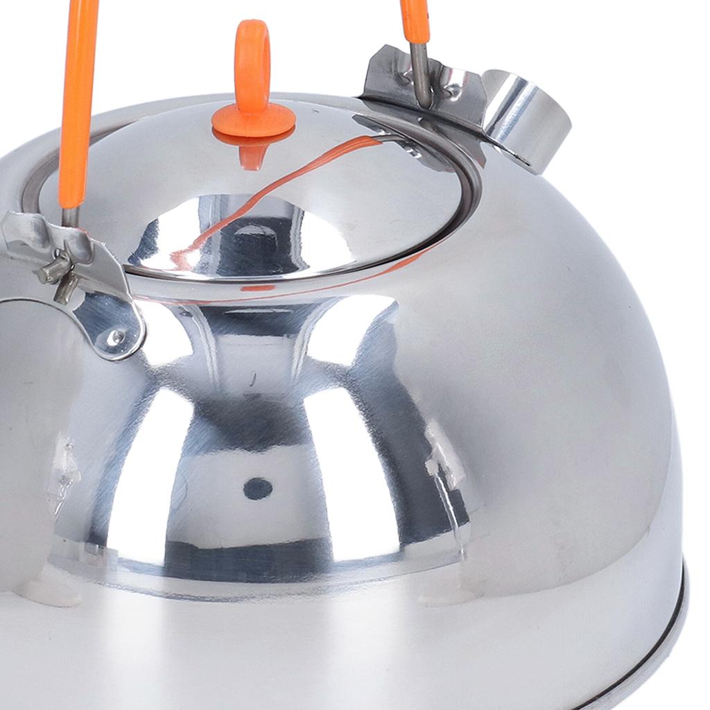 Cooking Pot and Pan Set 304 Stainless Steel Portable Camping Cookware Mess Kit with Storage Bag for Hiking Backpacking