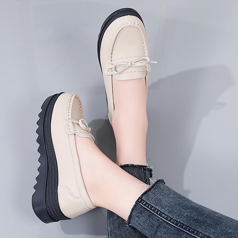 35-41 Women's Plus Size Fashionable Thick Soled Height Increasing Sponge Shoes Rocking Shoes Mom Shoes