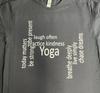 Yoga T Shirt Tee Relax Breathe Laugh Unisex