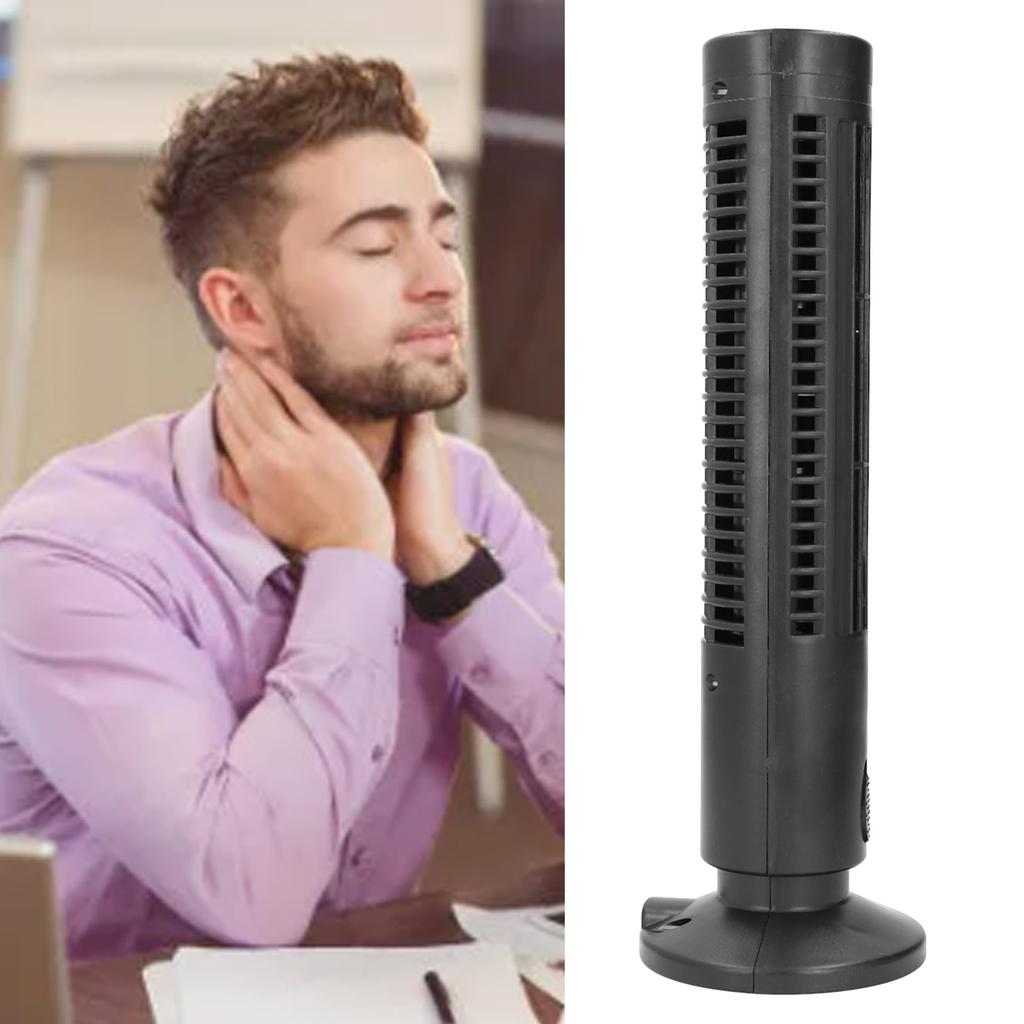 Tower Fan USB Bladeless 2 Speeds Quiet Energy Saving Portable Tower Cooling Fan for Home Use