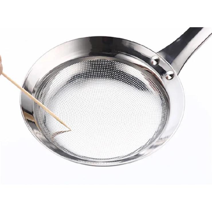 304 Stainless Steel Soy Milk Machine Filter Dregs Oil Foam Fishing Spoon Pot Colander Strainer Wire Fine Mesh Flour Sifter Sieve6