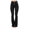 Damen Flare-Jeans, mittlere Taille, Bell-Jeans, Stretch, schmale Hose, Länge