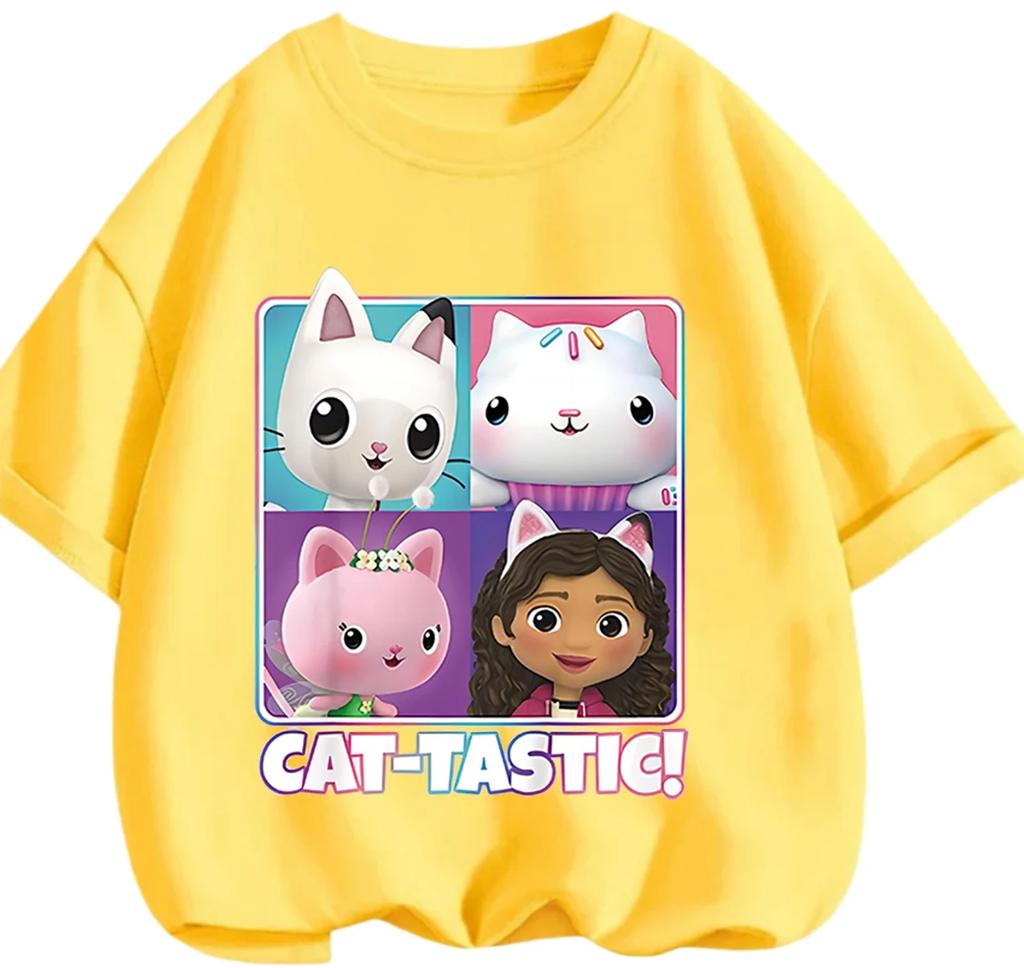 Lightweight Short Sleeve T Shirt Gabbys Dollhouse Cute Kawaii Print Casual Daily Street Clothes Kids Boys Girls 3 14 Years