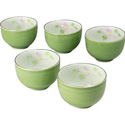Stylish Teacup Arita-yaki Wakakusayama Camellia Sencha Set Japanese Cup X5pcs Porcelain Size(cm) 8.8x5.5 No693215