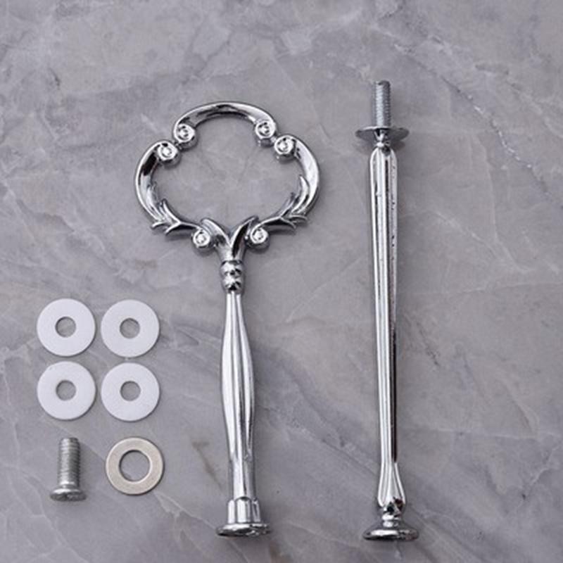 Versatile Sunflower Type Gold Silver Fruit Cake Plate Stand Holder