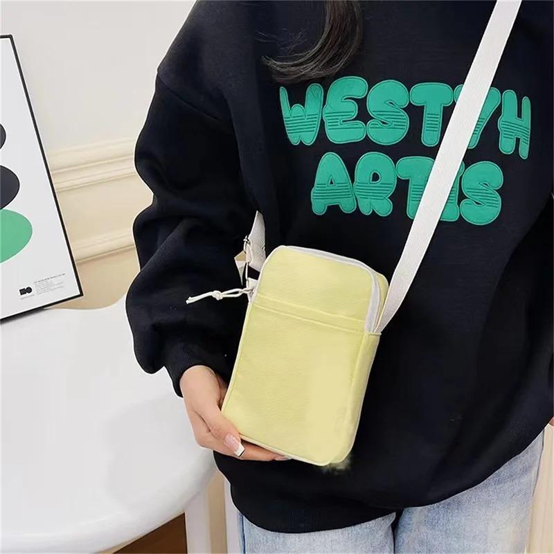 Mobile Phone Bag Women's Single Shoulder Crossbody Bag Coin Purse Nylon Handbag Minimalist Small Cell Phone Pouch