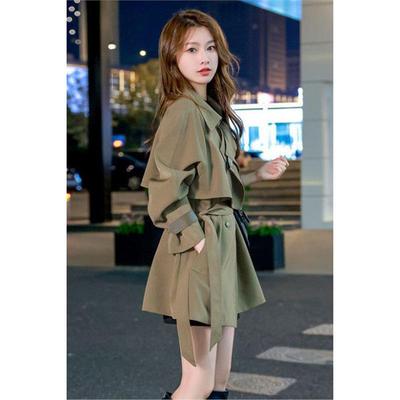 2025 Petite High-End Korean Style Trench Coat – Short Spring/Autumn Fashion