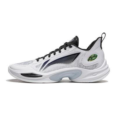 Li Ning Super Lightweight 2024 Starry Shock Absorption Wear-Resistant Lightweight Rebound Low-Top Basketball Shoes Men Sneakers White Black ABAU011-1
