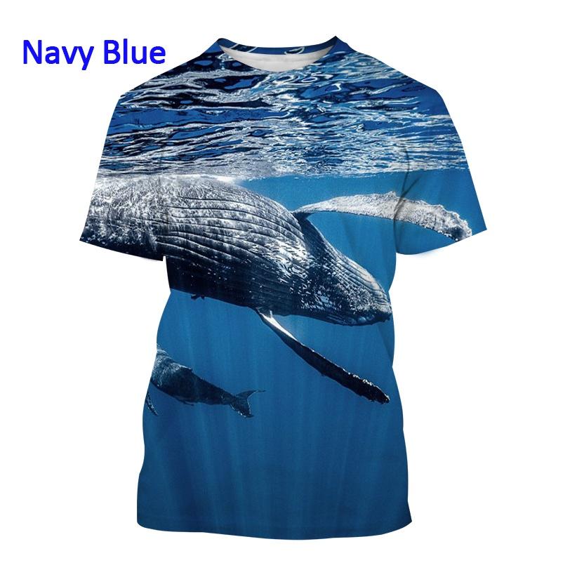 

3D Друк 2022 Нова Футболка з Патерном Кита Особистість Мода Унісекс Хараджуку Повсякденна Футболка Топ з Круглим Вирізом та Коротким Рукавом 6XL