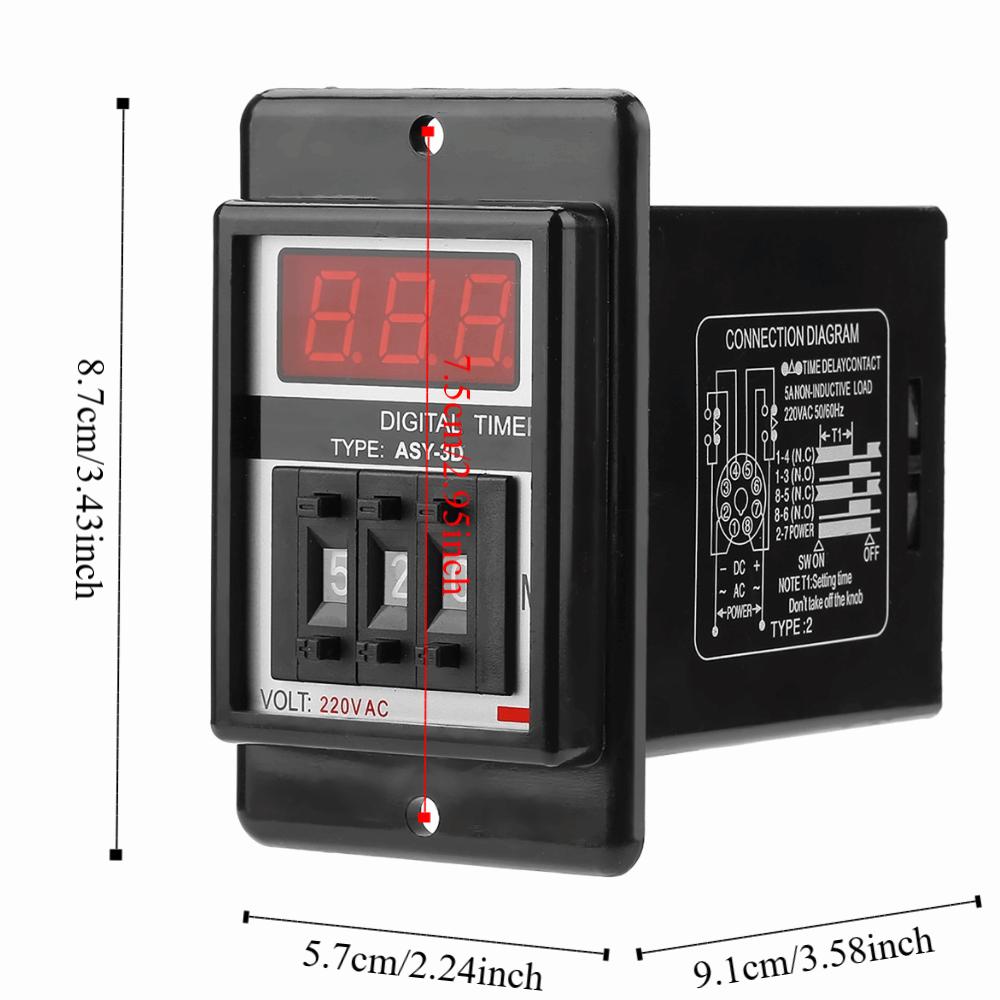 ASY-3D On Delay Timer Relay AC 220V Delay Time Relay Timer Relay Industrial Control