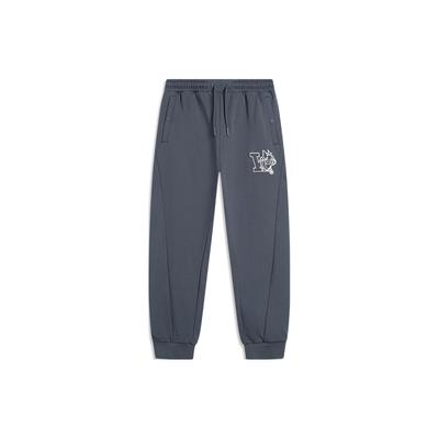 Casual Embroidered Printed Cuffed Knitted Sports Pants Men Bottoms Cool-Black AKLTC31-3