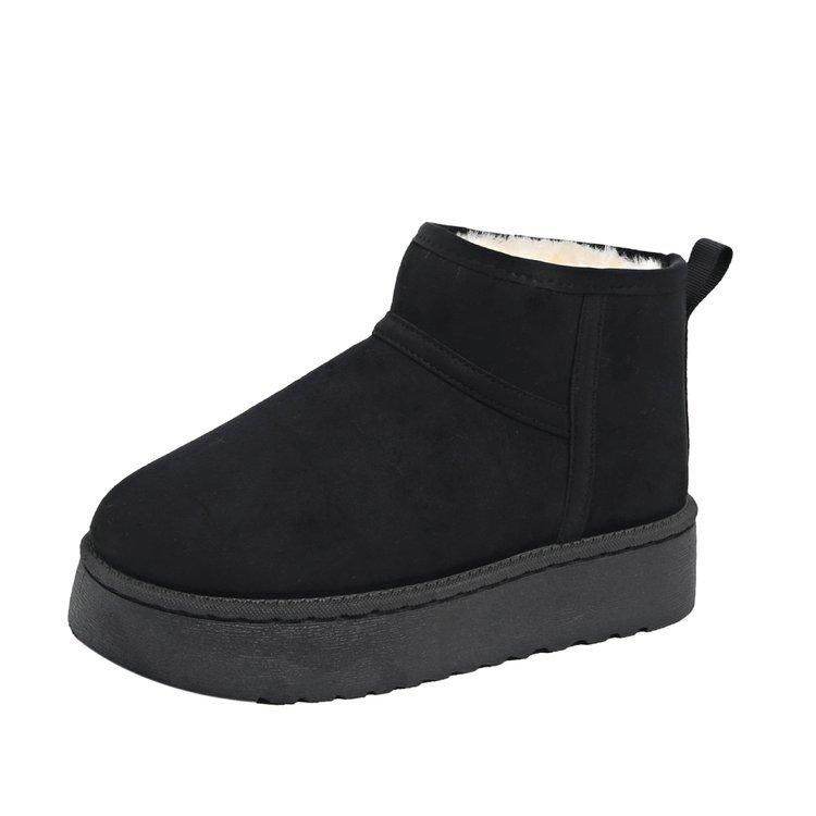 Large size snow boots women's new winter thickened warm low tube thick sole heightening cotton boots women's shoes