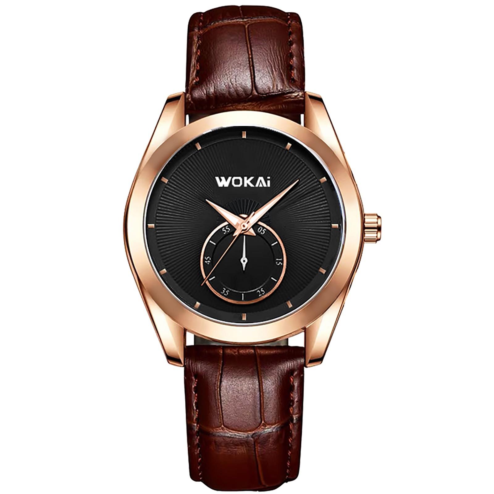 Men s Watch Quartz Leather Wristband Watch Gift Watch One Size