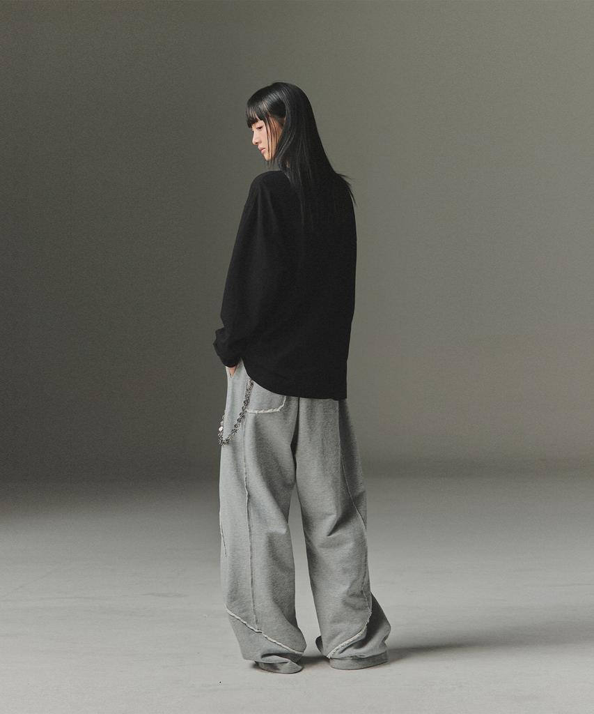 NOT4NERD Cut Off Incision Sweat Pants - Gray