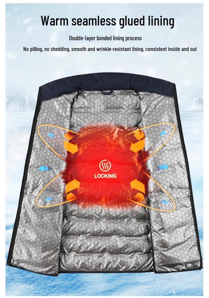 Winter Unisex Graphene Lightweight Down Jackets - Warm Casual 80% White Duck Down