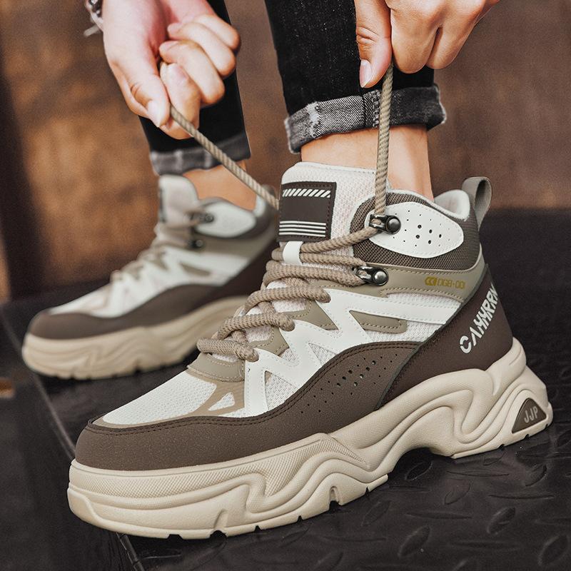 

Martin boots men s new retro tooling boots men s British casual high-top shoes platform-soled heightening men s shoes 39