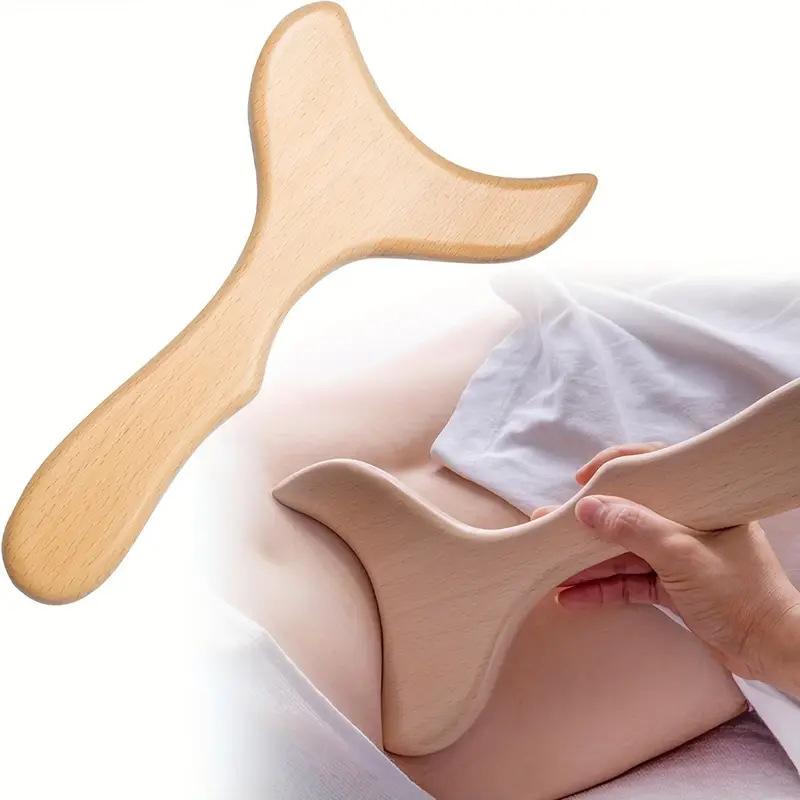 Wood Craft Massage Tools 3 Piece Wooden Gua Sha for Lymphatic Drainage Effective Deep Tissue Body Massage