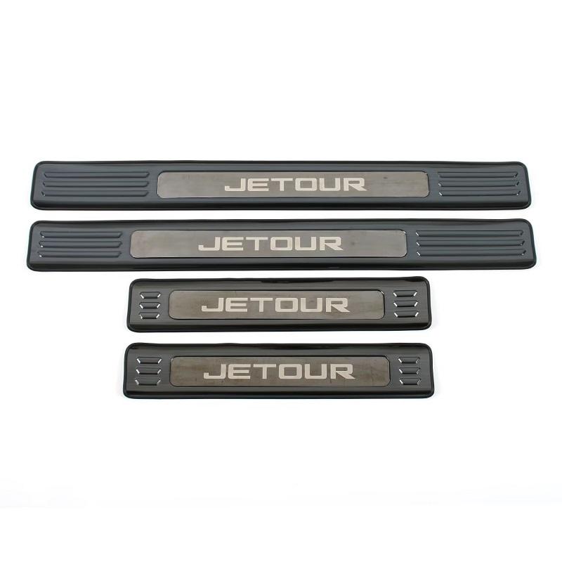 For Jetour Traveler T2  2024 Stainless Steel Door Sill Scuff Plate Pedal Protector Anti-scratch Cover Car Trims Accessories