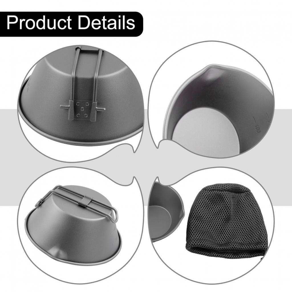300ml Camping Bowls Pot 300ml With Spout 450ml 450ml With Spout 82mm 90mm