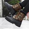 Men's Winter Warm Snow Boots Camouflage Hiking Boots Outdoor knee High Duck Boots Climbing Boots Waterproof  Plus Size