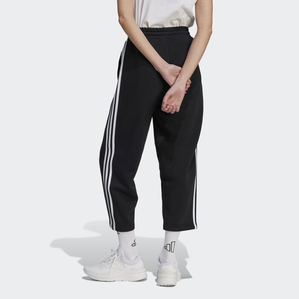 adidas Mid-Rise Drawstring Straight Knit Pants Women Bottoms Black HZ5748