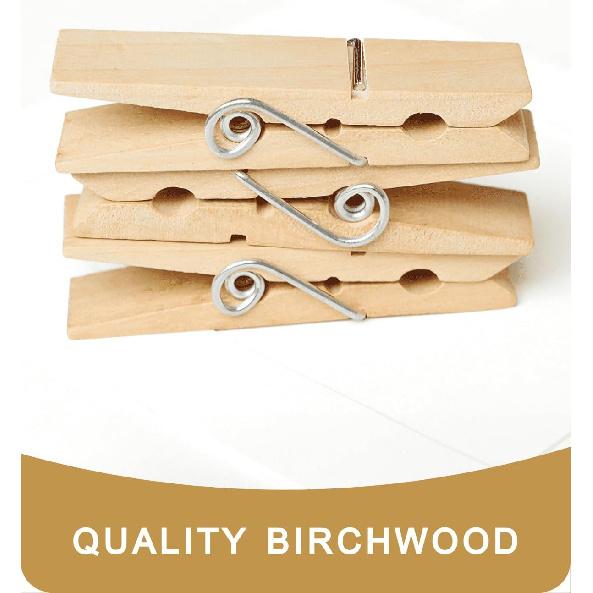 Clothes P Wooden Clothesp, 15 PCS Sturdy and Heavy Duty Natural Wood Clips for Hanging Clothes Photo Pictures Crafts Small Classroom Decorative Cheer